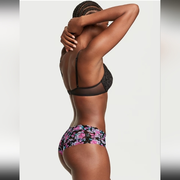 Victoria Secret-Multi-color Floral Lacie-Lace Cheeky Panty-XL - Picture 3 of 4